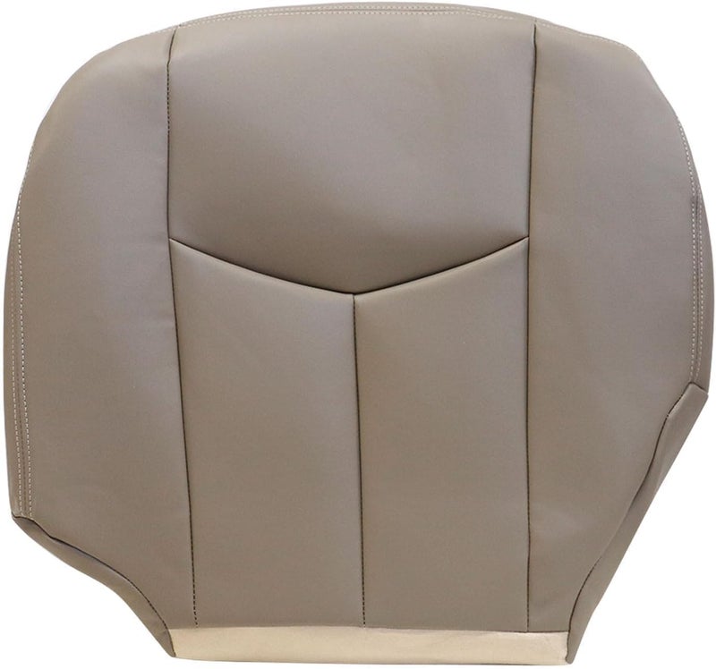 AOUTTUOA Driver Bottom Replacement Leather Seat Cover TAN （#522 ） Compatible with Chevy Avalanche Silverado＆GMC Sierra 1500 2500 3500 HD 2003 2004 2005 2006 - Image 1